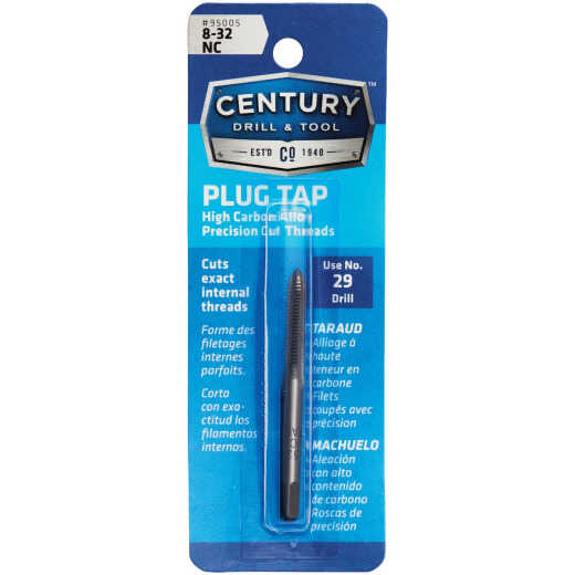 Century Drill & Tool 8-32 Carbon Steel National Coarse Tap-Plug