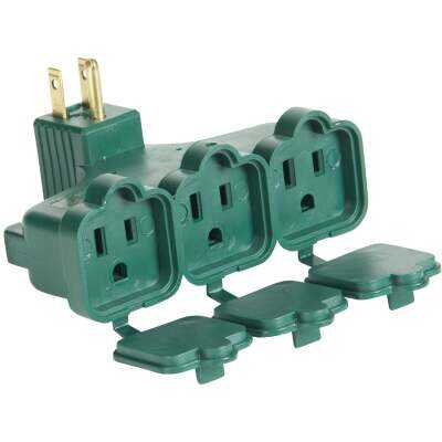 Do it Green 15A 3-Outlet Wall Hugger Tap