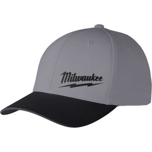 Milwaukee Workskin Gray Performance Fitted Hat, Small/Medium