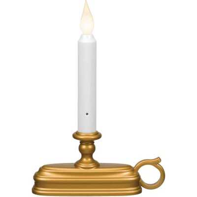 Xodus Deluxe 6 In. W. x 9 In. H. x 1.75 In. D. Antique Brass LED Battery Operated Candle